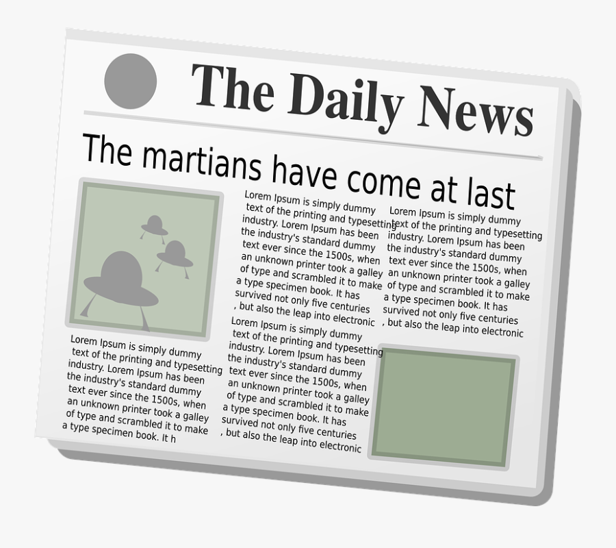 Newspaper Clip Art, Transparent Clipart