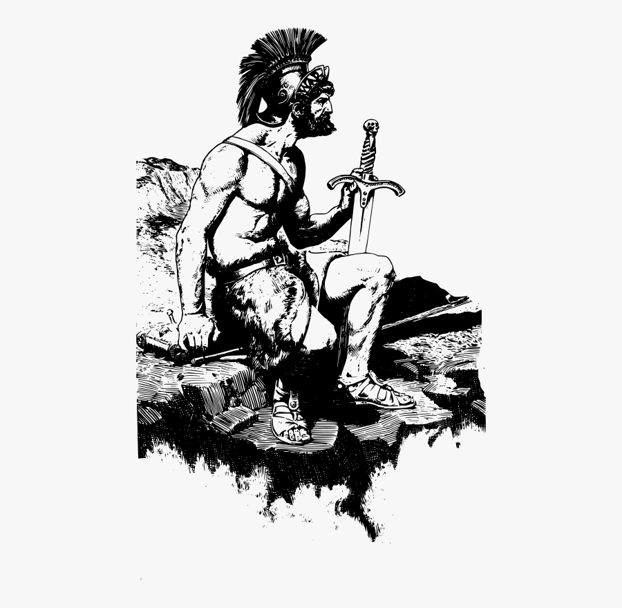 Warrior With A Sword - Imagens Para Colorir De Guerreiro, Transparent Clipart