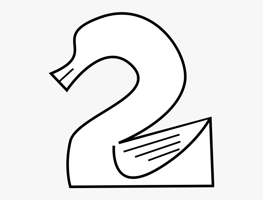 Free Vector Animal Number Two Line Art - Animal Number 56 Clipart, Transparent Clipart