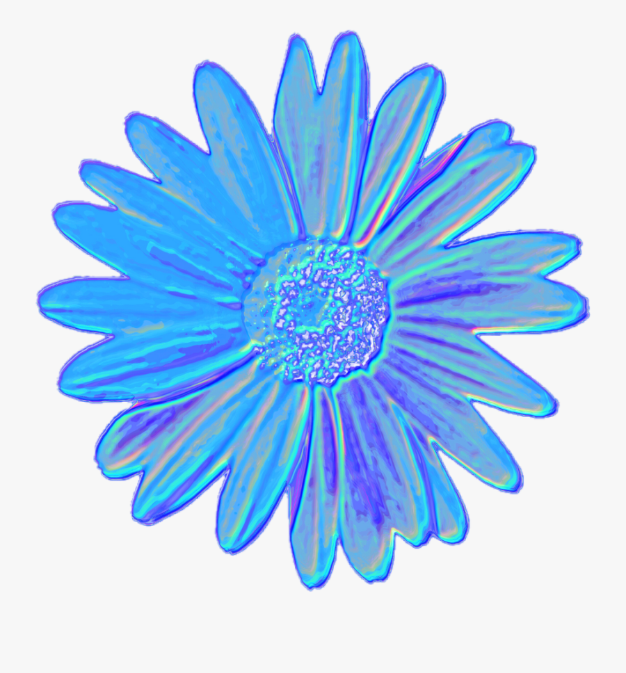 Blue Flower Tumblr Vaporwave - Border Patrol Spurs, Transparent Clipart