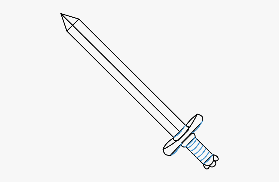 How To Draw Sword - Draw A Big Sword, Transparent Clipart