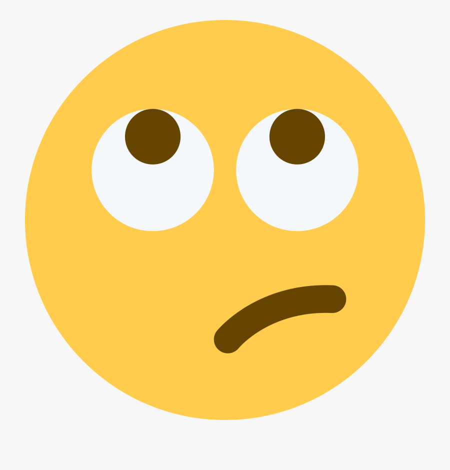 Face With Rolling Eyes - Rolling Eyes Emoji Twitter, Transparent Clipart