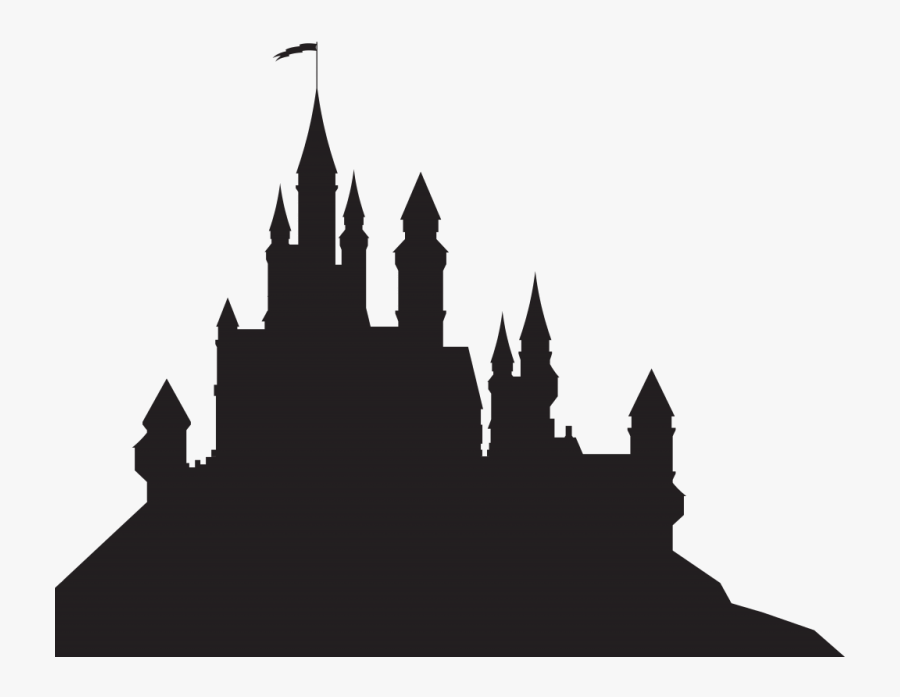 Transparent Princess Castle Clipart Black And White - Hogwarts Castle Silhouette, Transparent Clipart