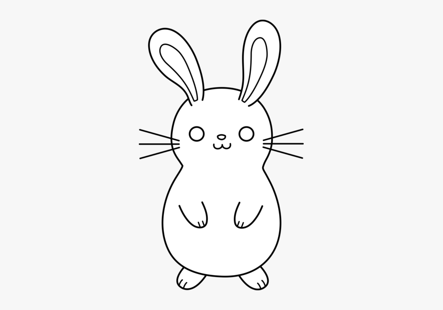 Bunny Cartoon Black And White Pattern, Transparent Clipart