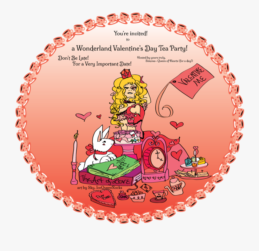 Wonderland Valentines Day Tea Party By Icequeenrocks - Sram Red Chainrings, Transparent Clipart