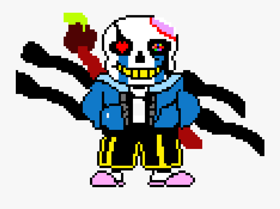 Ink Nightmare Horrier Underfell Undertale - Sans Undertale Pixel Art, Transparent Clipart