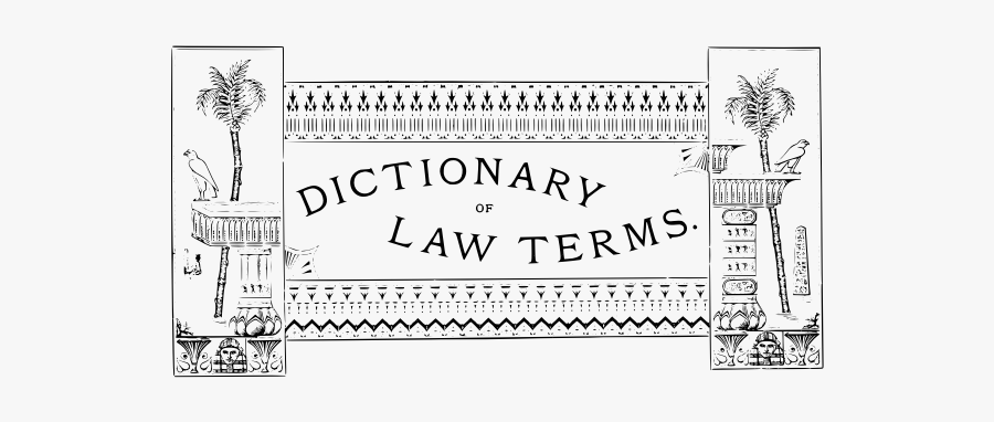 Dictionary Of Law Terms Label Vector Image - Line Art, Transparent Clipart