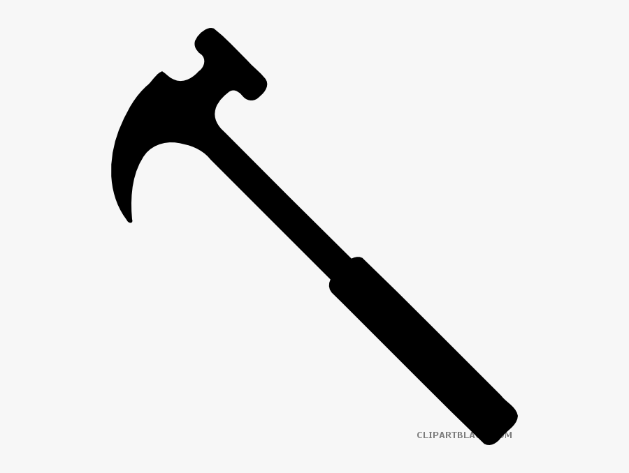 Hammer Clipart Hammer Outline - Black And White Hammer Clipart, Transparent Clipart