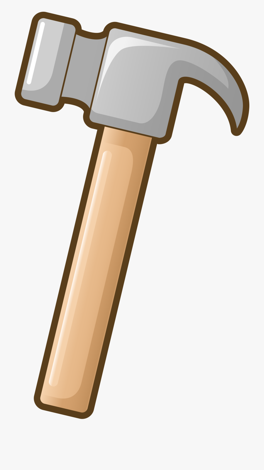 Tool Cartoon Gray Png - Cartoon Hammer Png, Transparent Clipart