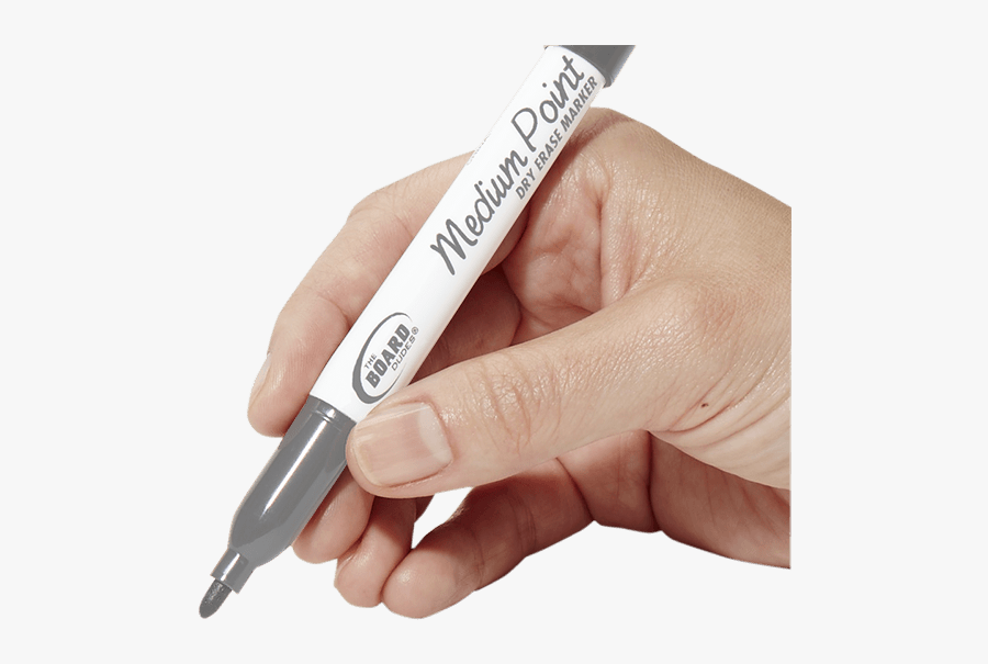 Pen Writing Whiteboard - Hand With Ink Marker, Transparent Clipart