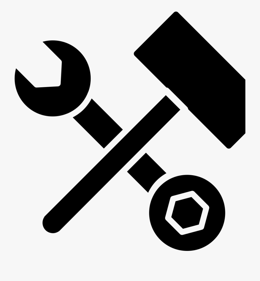 Wrench And Bolt Tool With Hammer - Ninja Sword Clipart, Transparent Clipart