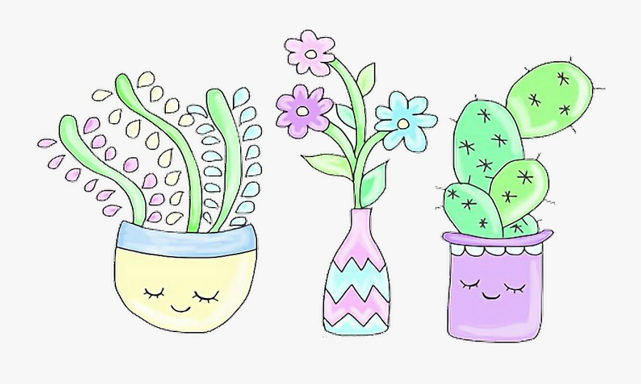 Transparent Plant Png Tumblr - Transparent Cactus Aesthetic Clipart, Transparent Clipart