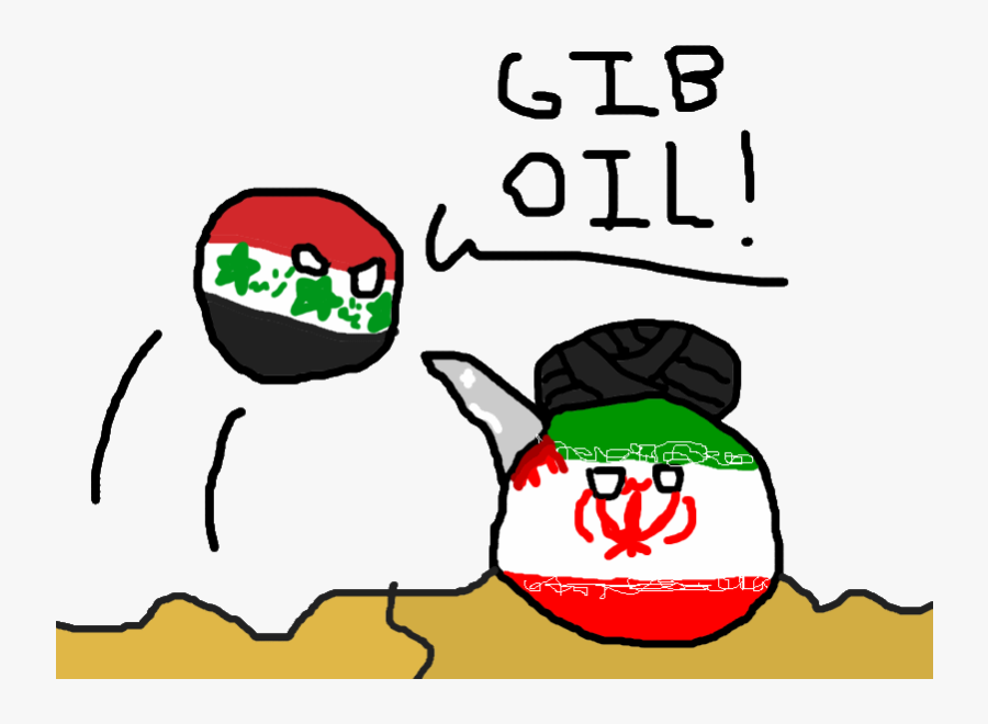 Polandball Wiki - Countryballs Iran And Arabia, Transparent Clipart