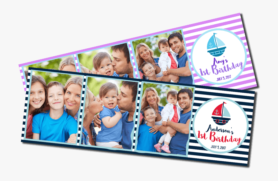 Nautical Birthday Strips - Nautical Photo Booth Strip, Transparent Clipart