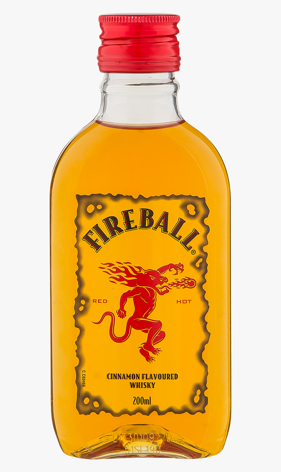 Fireball Whiskey Png - Fireball Cinnamon Whisky 200ml, Transparent Clipart