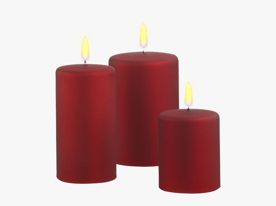 Red Candles Png, Transparent Clipart
