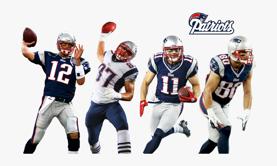 Patriots Footballteam Superbowl Football Sticker - Tom Brady Julian Edelman Rob Gronkowski Danny Amendola, Transparent Clipart