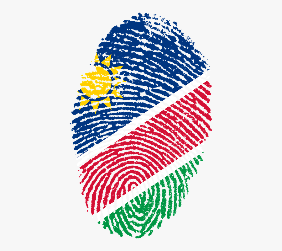 Namibia Flag Fingerprint Png, Transparent Clipart