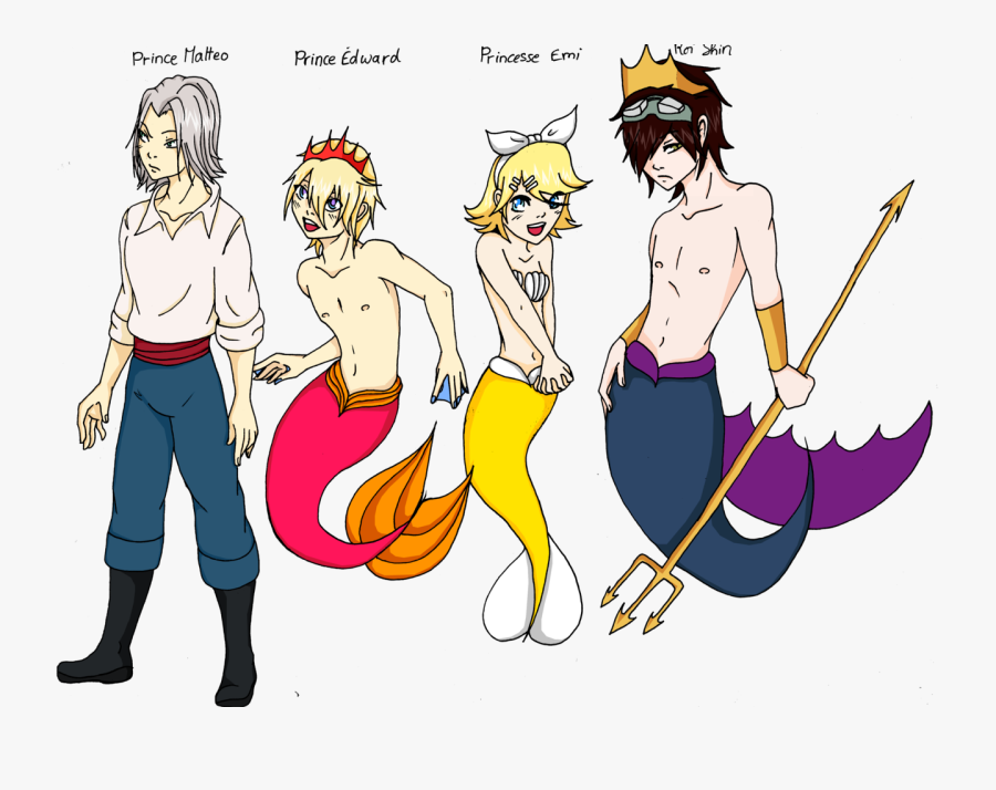 Mermaid Tail - Anime Drawings Of Mermaids, Transparent Clipart
