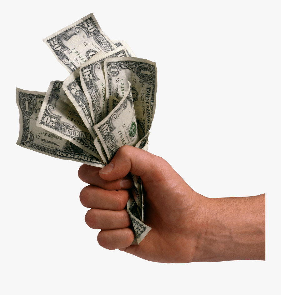 Hand Holding Money Png, Transparent Clipart
