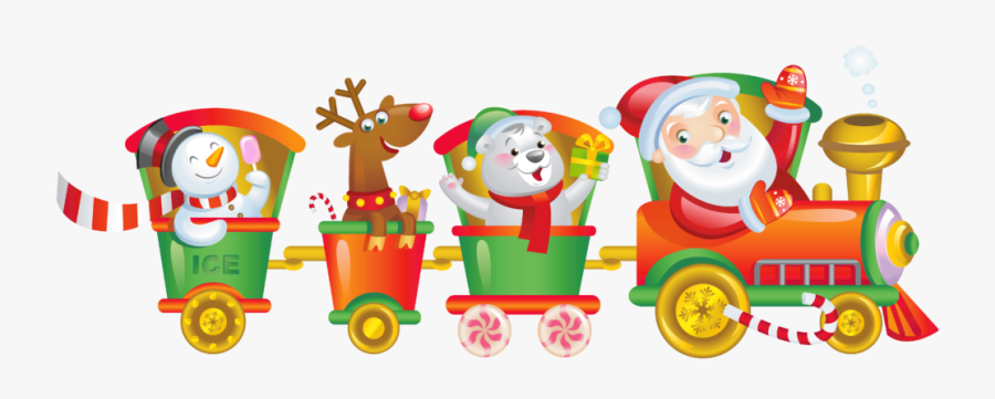 Train Engine Clipart Christmas, Transparent Clipart