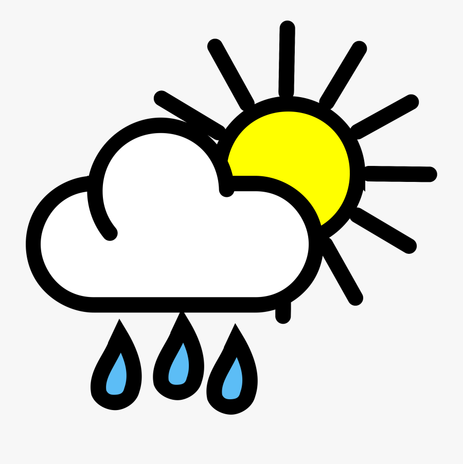 Sun And Rain Clipart - Weather Clipart, Transparent Clipart
