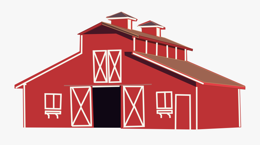 Barn Building Farm Clip Art - Clipart Red Barn, Transparent Clipart