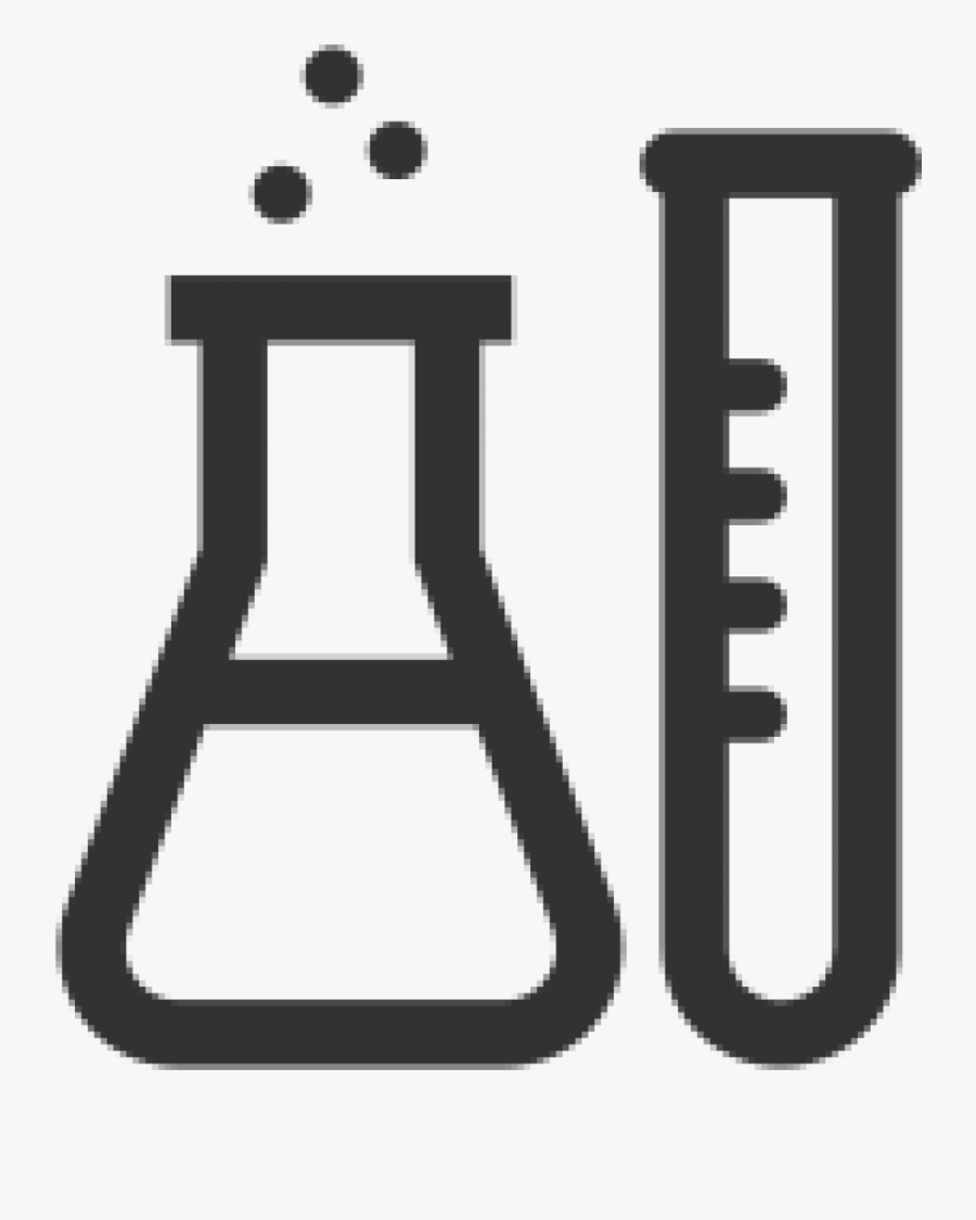 Transparent Chemistry Clipart Black And White - Laboratory Flask, Transparent Clipart