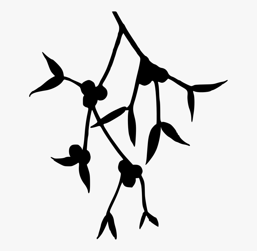 Silhouette Medium Image Png - Black & White Mistletoe Clipart, Transparent Clipart