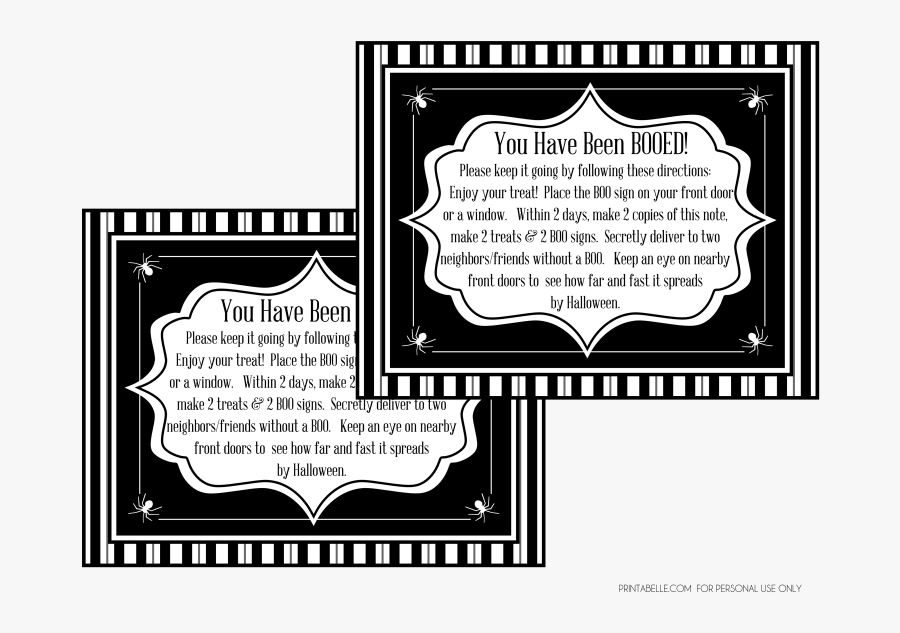 Free Printable Youve Been Booed Poem, Transparent Clipart
