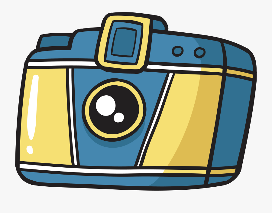 Camera Clip Art - Camera Png Blue Yellow, Transparent Clipart