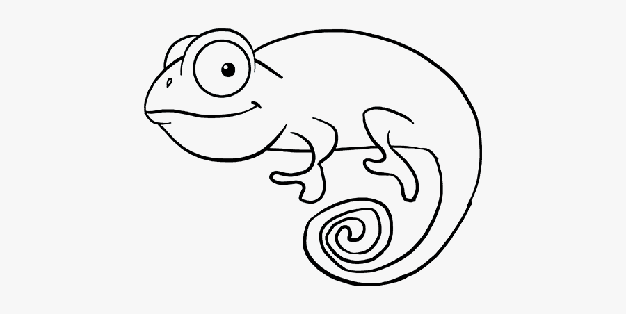 How To Draw Chameleon - Chameleon Drawing, Transparent Clipart