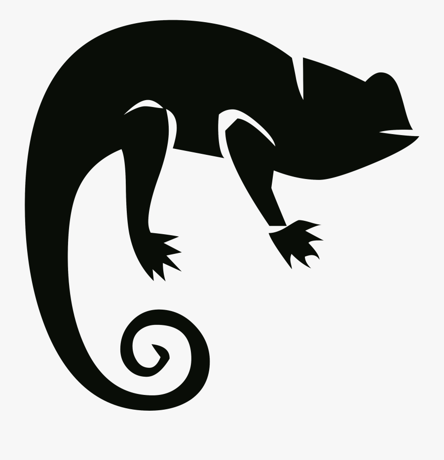 Chameleon Clipart Outline - Silhouette Chameleon Png, Transparent Clipart