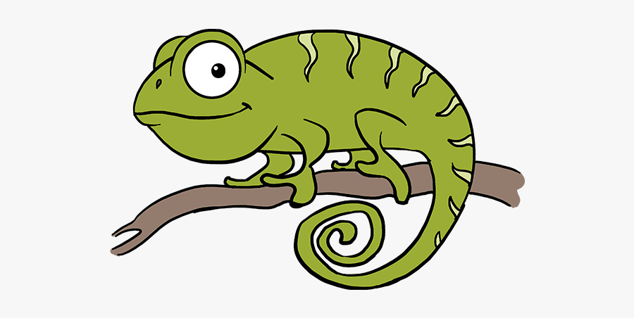 How To Draw Chameleon - Draw A Chameleon, Transparent Clipart