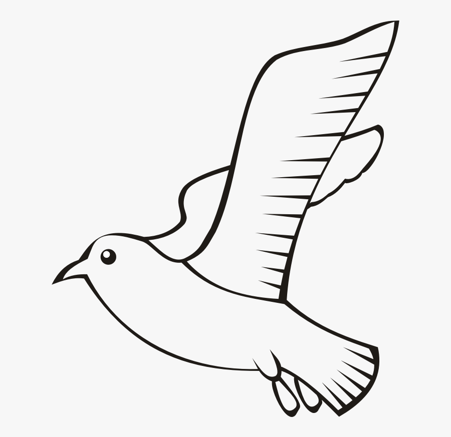 Bird In Flight 5 - Drawing Flocks Of Birds Flying, Transparent Clipart