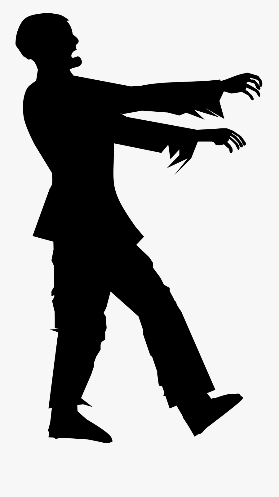 Silhouette Zombie Clipart, Transparent Clipart