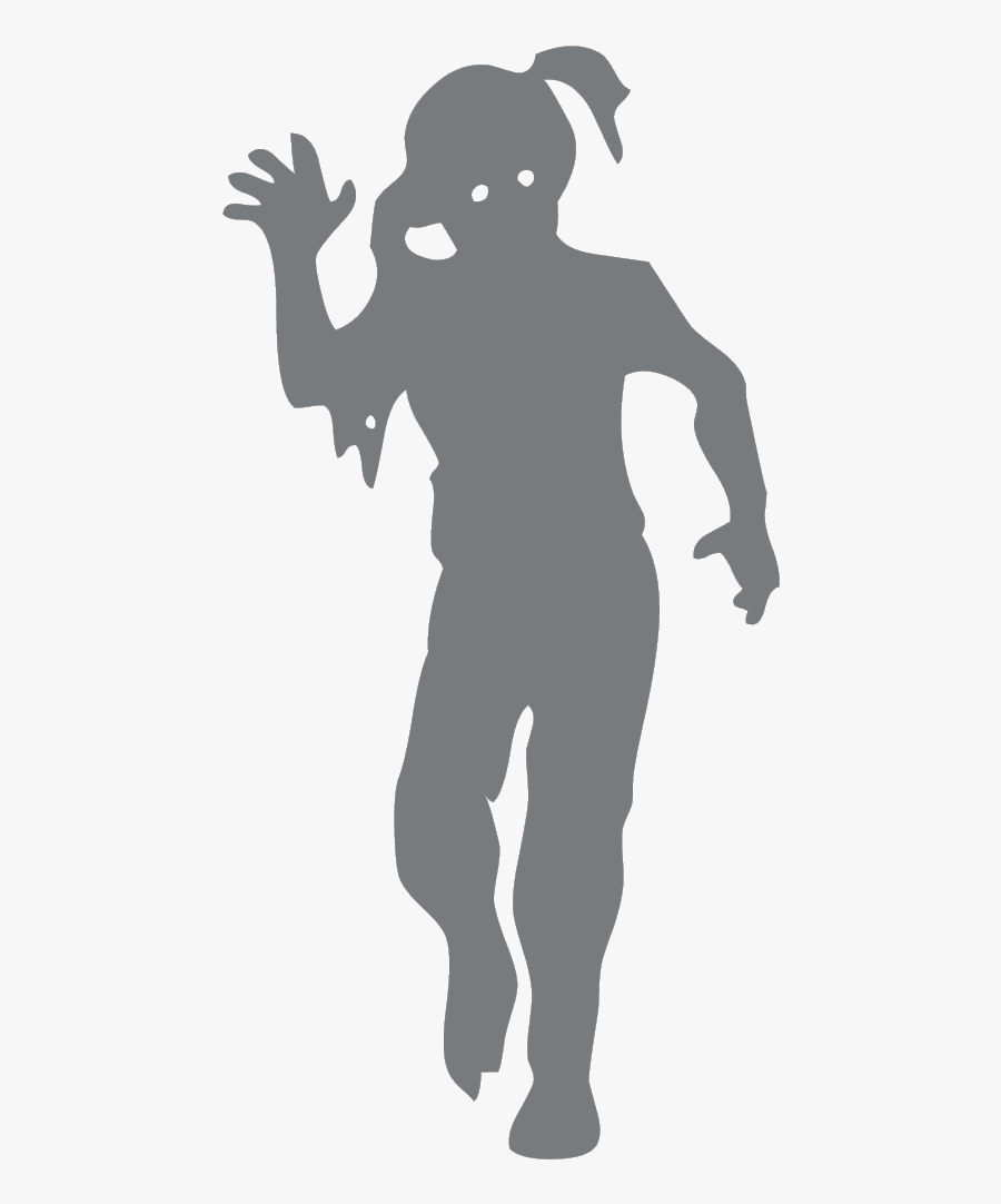 Zombie Silhouette Png - Standing, Transparent Clipart