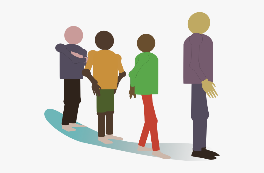 Image Of Different People Standing In Line - Wait In Line Clip Art, Transparent Clipart