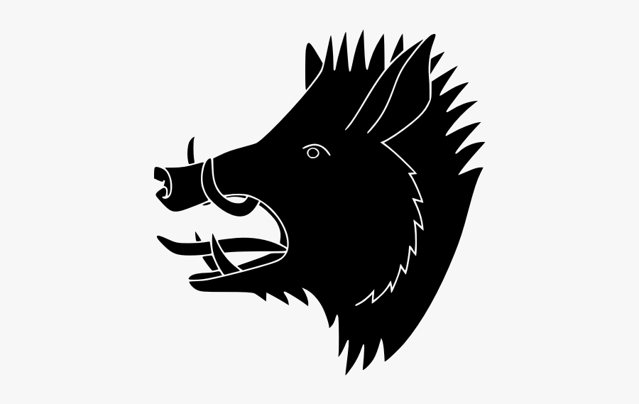 Vector Graphics Of Coat Of Arms Of Otelfingen - Boar Head Coat Of Arms, Transparent Clipart