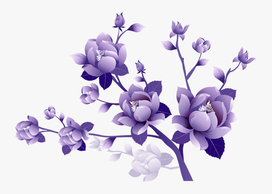 Purple Flower Clip Art - Transparent Background Purple Flower Png, Transparent Clipart