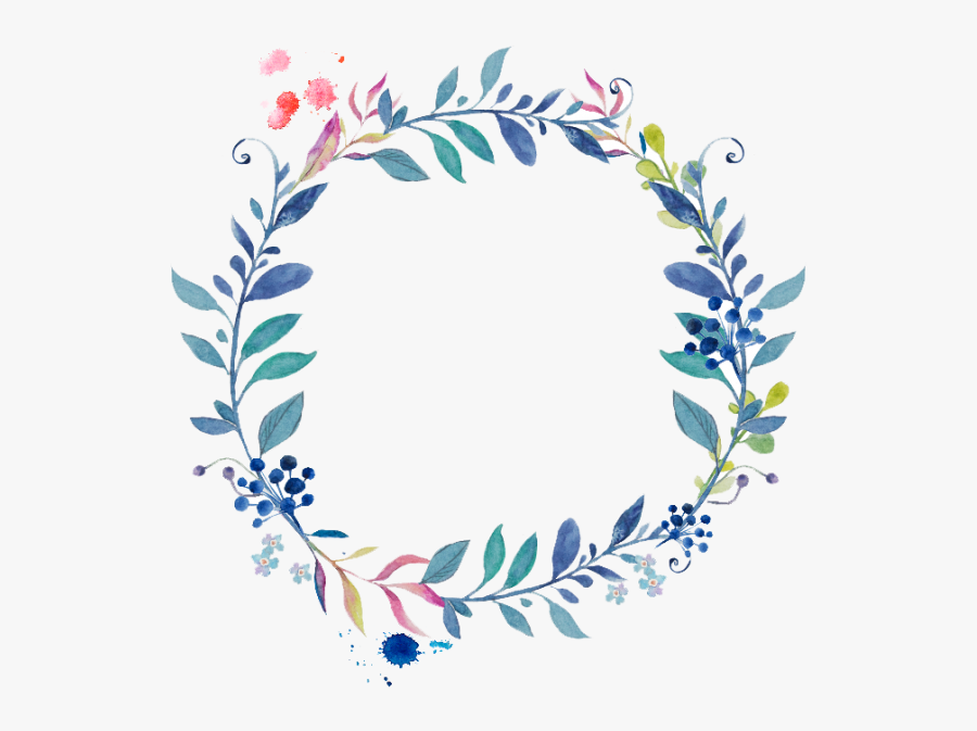 Watercolor Floral Wreath Transparent Background, Transparent Clipart
