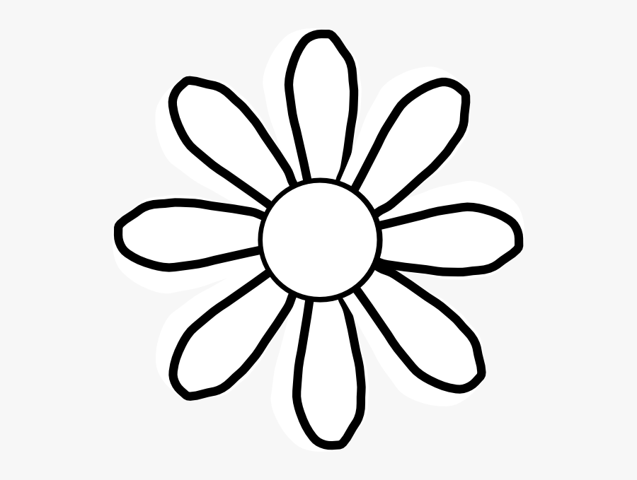 White Flower Clipart - Flower Clipart Black And White, Transparent Clipart