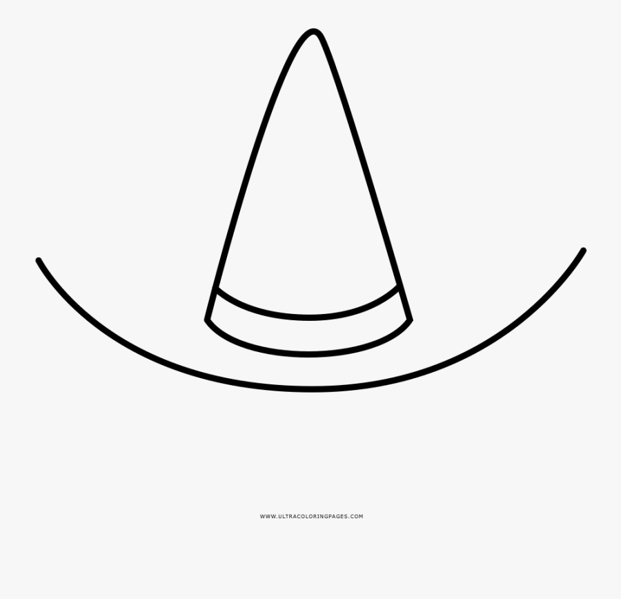 Sombrero Coloring Page - Line Art, Transparent Clipart