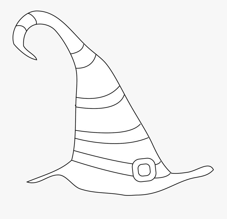Witches Hat To Colour, Transparent Clipart