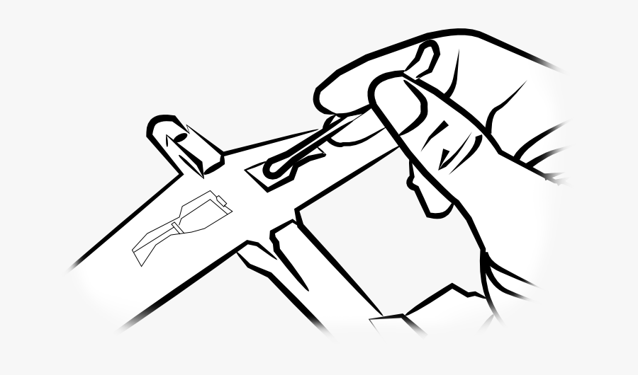 Use A Wet Cotton Swab To Compact The Tissue Until It - Line Art, Transparent Clipart