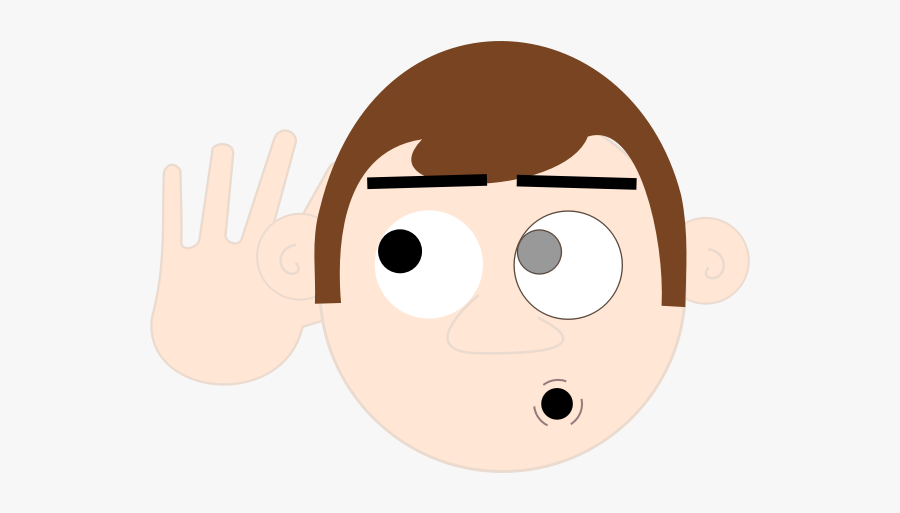 Vector Image Of Man Cupping His Hand To Hear Better - Listening Clipart Png, Transparent Clipart