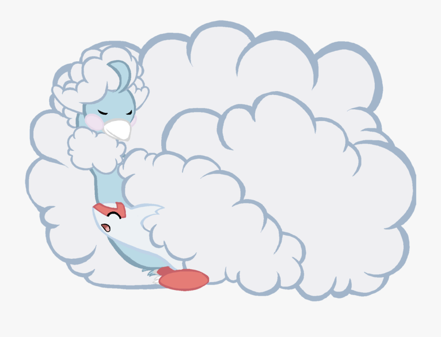 White Cloud Text Cartoon - Illustration, Transparent Clipart