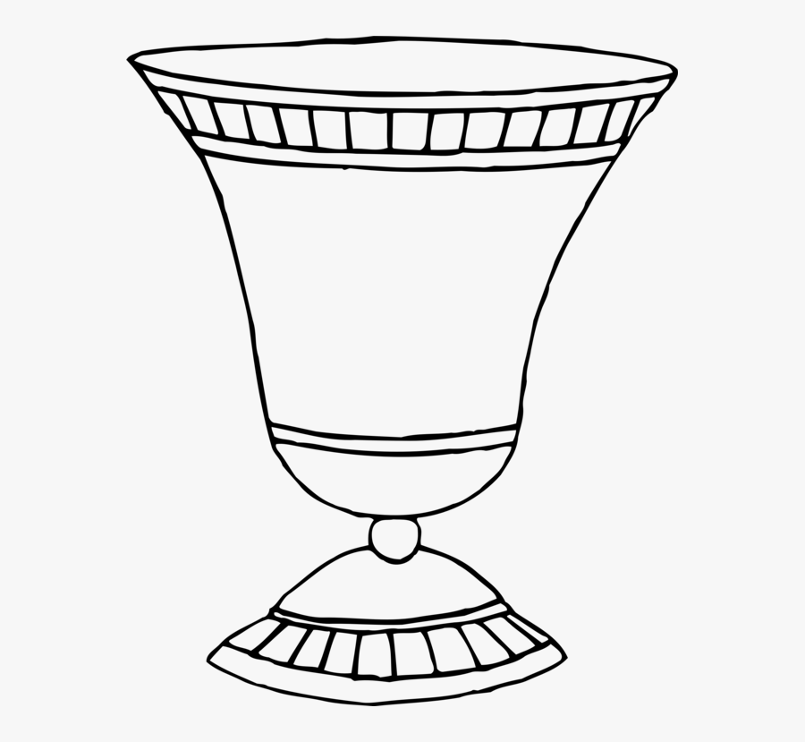 Line Art,glass,tableware - Line Drawing Of A Vase, Transparent Clipart