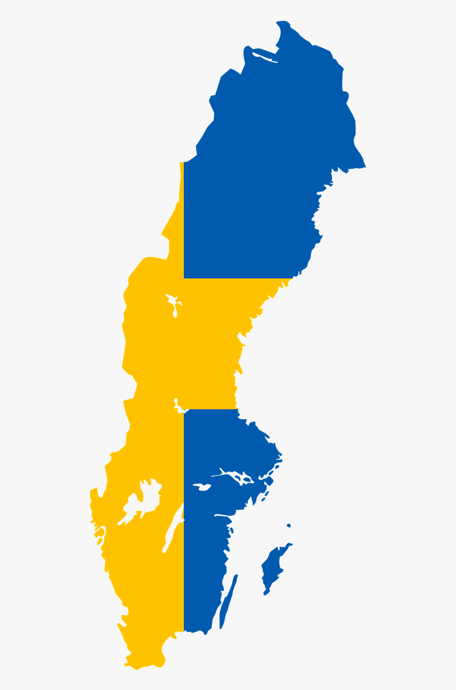 Sweden Flag Map Png, Transparent Clipart