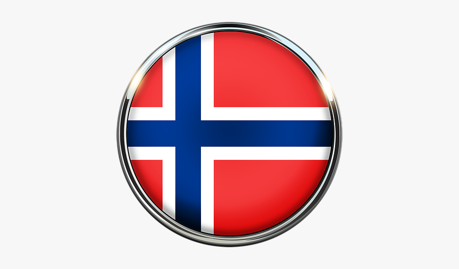 Norway Flag In A Circle, Transparent Clipart